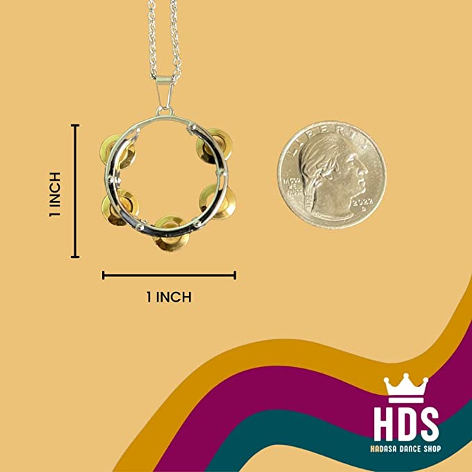 STAINLESS STEEL Tambourine Necklace - Cadena de Pandero ACERO INOXIDABLE