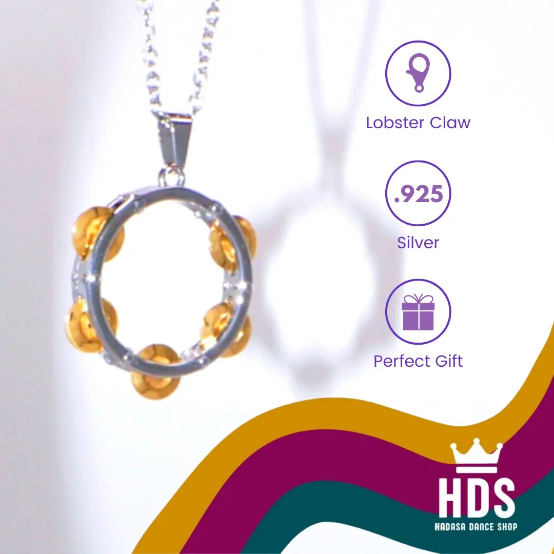 SILVER Tambourine Necklace - Cadena de Pandero PLATA