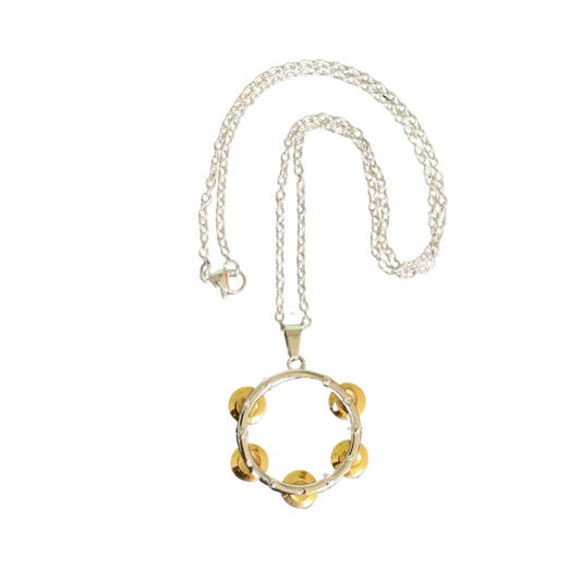 STAINLESS STEEL Tambourine Necklace - Cadena de Pandero ACERO INOXIDABLE